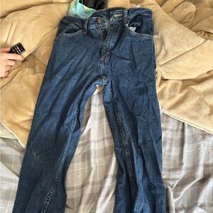 Wrangler Dark Blue Straight Jeans for Men